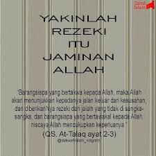 Yakinlah bahwa rezeki allah yang mengaturnya, jadi jika sudah di atur dan di tetapkan kadarnya, maka rezeki yang kita dapatkan baik dengan cara halal maupun haram, jumlah dan takarannya tidak akan berubah. Facebook