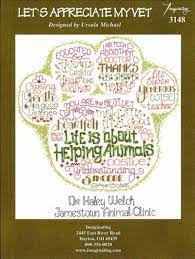 Use a fabric calculator to determined finished size on your favorite fabric. Let S Appreciate My Vet Cross Stitch Pattern Embroidery Patterns By Imaginating