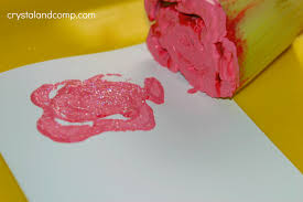How to make a valentines day card with paint swatches. Homemade Valentine Cards Using Celery As A Rose Stamp