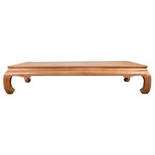 Contemporary wood slice coffee tables should not necessarily be fit only into modern decors and their style shouldn't also be changed. Thai Teak Wood Coffee Table With White Wash Finish And Bulging Chow Legs For Sale At 1stdibs