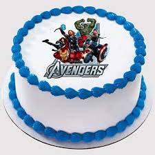 Captain america civil war cake. Online Marvel Avengers Round Chocolate Photo Cake Gift Delivery In Uae Ferns N Petals