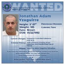 TDCJ has issued a warrant for the arrest of parolee Jonathan Adam ...