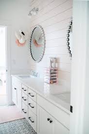 .wall colors for bathroom graphic has 20 dominated colors, which include mythical blue, glacier blue, sunny pavement, castaway cove, snowflake, becker blue, white, blue tapestry, frontier, ivory, medium jungle green, honeydew, sefid white, black glaze living room paint colors accent wall. Pink Shiplap Bathroom Accent Wall