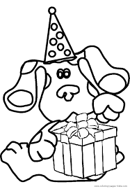 You can also have your children color them before the party and hang them around the house. Blue S Clues Color Page Coloring Pages For Kids Cartoon Characters Coloring Pages Printabl Birthday Coloring Pages Coloring Pages For Kids Coloring Pages