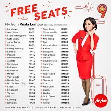 Malaysia budget airline airasia is running airasia air ticket promotion 50% off north asia flight 2017 starting from 10 april until 23 april 2017. Airasia Free Seats Promotion Booking Until 17 September 2017 Travel 1 March 21 November 2018