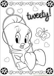Free, printable coloring pages for adults that are not only fun but extremely relaxing. Tweety Bird Coloring Pages Coloring Pages Tweety 47 Cartoons Tweety Bird Free Printable Bird Coloring Pages Cute Coloring Pages Disney Coloring Pages