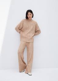 Find the perfect match to all your tops and choose from high waisted jeans, distressed jeans, flare & lace up pants, culottes, trendy joggers, and more! Ribbed Knit Trousers Women Mango Usa Knitting Women Sweater Ribbed Knit Sweater Trousers Women