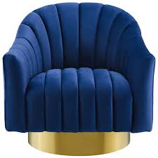Designed for elegant, comfortable living, this contemporary tufted accent chair is a classic. Buoyant Vertical Channel Tufted Accent Lounge Performance Velvet Swivel Chair Contemporary Modern Furniture Modway