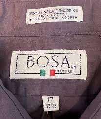 Bosa Couture Men's shirt sz 17 32/33 100% Cotton Single Needle  Tailoring | eBay