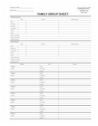 easygenie blank two sided family group sheets for genealogy 40 sheets