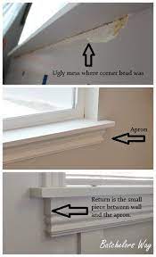 How To Install A Window Sill And Trim Sawdust Girl Diy Window Trim How To Install A Window Kitchen Window Sill
