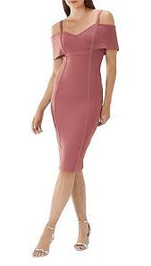 Coast Dusty Pink Larson Cold Shoudler Shift Dress Guest Dresses Dresses Wedding Guest Dress