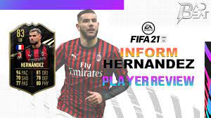 *new* #fifa20 disponibile l'aggiornamento delle rose per la modalità carriera. 83 Inform Theo Hernandez Player Review Fifa 21 Ultimate Team Youtube