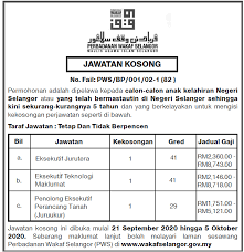 Portal pekerjaan myfuturejobs menawarkan lebih 716,065 jawatan kosong. Jawatan Kosong Di Perbadanan Wakaf Selangor Jobcari Com Jawatan Kosong Terkini