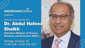 Pakistan's prime minister imran khan appointed a new finance minister on friday, replacing hammad azhar, who received the portfolio less than a month ago. Global Business Briefing With H E Abdul Hafeez Shaikh Pakistani Minister Of Finance And Advisor To The Prime Minister Meridian International Center