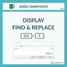 Excel Keyboard Shortcut To Display Find And Replace Visit Thinktuitive Com For More Excel Shortcuts Excel Shortcuts Microsoft Excel Tutorial Excel