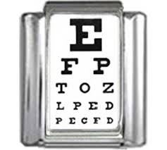 Details About Eye Chart Optometrist Enamel Italian 9mm Charm Nc010 Fits Nomination Classic