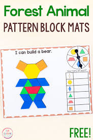 For the pdf file with the 12 puzzles on this site, click the link above. Forest Animal Pattern Block Mats