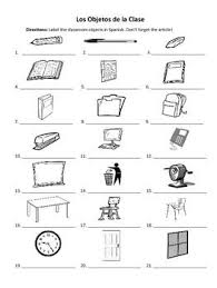 Spanish Classroom Objects Labeling Worksheet French Classroom Spanish Classroom Objects Spanish Classroom