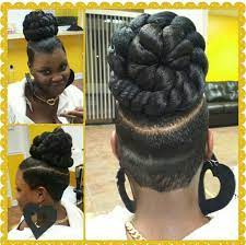 Braided Bun Tapered Back Braids With Shaved Sides Shaved Hair Designs Beautiful Hair