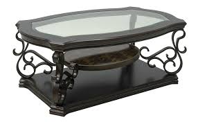 Interesting glass topped coffee tables oval glass view photo 3 of 20. Amazon Com Wevivu Glass Top Cocktail Tables Living Room Traditional Glass Top Coffee Table With Fixed Shelf 52 L X 32 W X 20 3 H Dark Brown Kitchen Dining