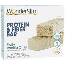 They should look for products that have 15 grams of carbs or less. Buy Wonderslim Protein Fiber Bar Fluffy Vanilla Crisp Low Carb 15g Protein Low Sugar High Fiber 160 Calories Nutritious Snack Bar Gluten Free 7 Count Online In Indonesia B01mxmaho9