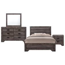 Hudson full gray storage bedroom set. Elements Nathan 4 Piece Queen Bedroom Set Royal Furniture Bedroom Groups