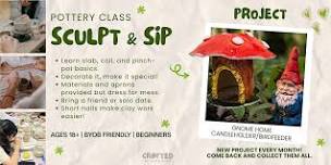 Sculpt & Sip: Ceramic Gnome Homes