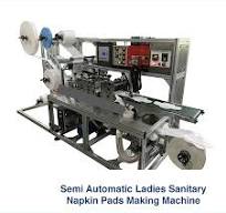 Semi automatic ladies sanitary napkin pad pads manufacturing making machine  for sale best price in india