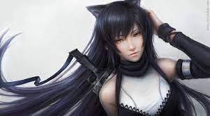 Black eyes black hair dark gun kirigaya kazuto long. Animal Ears Black Hair Blake Belladonna Catgirl Elbow Gloves Gloves Gun Jason Peng Long Hair Realistic Rwby Weapon Yellow Eyes Konachan Com Konachan Com Anime Wallpapers