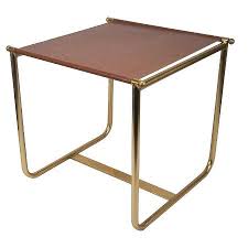 Consort Designer Mat Sanders I Love The Vintage And Luxe Feel Of The Brass Frame With The Leather Leather Side Table Brown Side Table Inexpensive Furniture