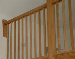 Balusters are placed between the rails the same way a banister appears on a set of stairs. Wooden Railing Broadleaf Timber With Bars Indoor For Stairs