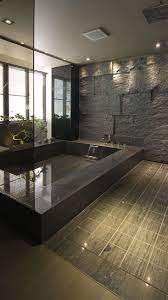 Those wooden elements are complemented by the bright green tones of the tiles on the floor, walls and bathtub housing. 30 Fabulous Japanese Bathroom Ideas Bathroom Design Luxury Bathroom Interior Design Dream Bathrooms