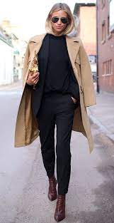 Complete it with a grey beanie and oversized sunglasses. Chic Street Street Style Clothes Work Outfit
