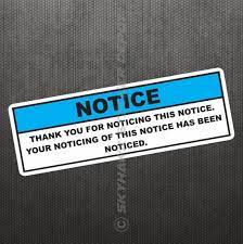 notice funny bumper sticker vinyl decal sticker humour joke etsy funny bumper stickers car stickers funny funny car decals