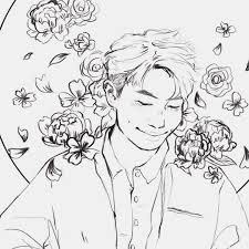 In their videos, korean guys are kings on stage. My Piece For The Bts Coloring Book Project I Can T Lineart I M Sorry But I Hope You Like It I Won T Be Post You Dont Deserve Me Book Projects Sketch