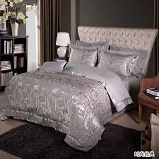 Black and grey bedroom black bedroom decor room ideas bedroom black decor modern bedroom master bedroom black rooms black create a lush and relaxing atmosphere in your bedroom with the set. Free Shipping Fashion Tribute Silk Silver Bedding Comforter Set With Palace Style Bed Sheet King Queen Size Flower Bed Linen Set Bedding Set Hello Kitty Bedding Comforterbedding Aliexpress