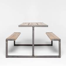 Industrial Style Pub Bench Picnic Table Etsy Picnic Table Industrial Furniture Table Industrial Style