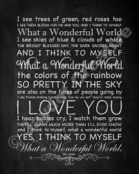 Louis Armstrong What A Wonderful World Printable Etsy In 2020 Song Lyric Quotes Lyrics Song Lyrics