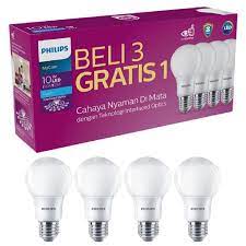 Beli promo lampu led philips online berkualitas dengan harga murah terbaru 2021 di tokopedia! Diskon Lampu Led Philips 10 Watt Multipack 10w Promo Beli 3 Gratis 1 Bagus Lazada Indonesia