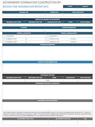 Rfi Template Sada Margarethaydon Com