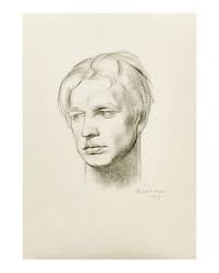 Robert Lyon, Portrait Drawing of Henry Moore