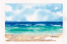 The last rays of sunlight are. Beach Scene Painting By Lisa Burbach