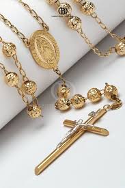 Rosario De Oro De 10k 14k Y 18k 10k 14k And 18k Gold Rosary Rosario De Oro Oro Joyas