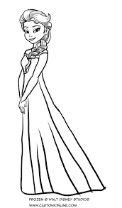 Dibujo De Elsa Para Colorear Su hermana anna pretende casarse con un joven al que acaba de conocer, pero elsa opina que eso no sería correcto, por lo tanto decide no darle permiso para que pueda casarse. cartoni online