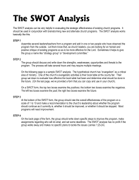 How to write a proposal. The Swot Analysis Biblical Ministries Worldwide