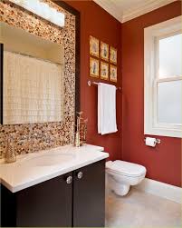 39 Beautiful Bold Bathroom Color Ideas Let S Diy Home Orange Bathrooms Bathroom Red Orange Bathroom Decor