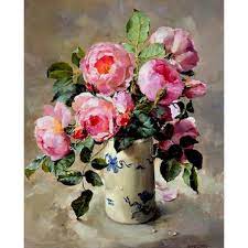 Animals oil painting by numbers. Paint By Number Flower Vase On Canvas With Frame Oil Picture Drawing Diy Kits For Adults Coloring Painting By Number Decoration Aivi Remulla