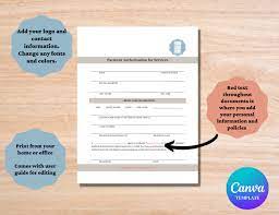 Credit Card Authorization Form Canva Template Editable - Etsy 日本