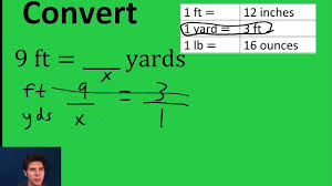 As units of measurement for distances, the foot and the yard are used in different situations. Convert Feet Into Yards Youtube